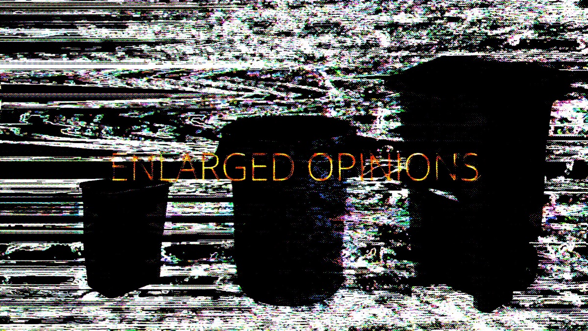 Abstract glitch piece titled Enlarged Opinions.
